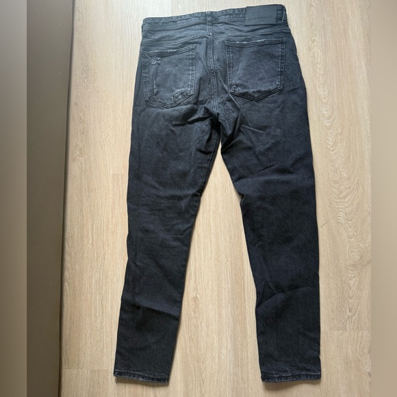 Zara Black Skinny Jeans with Stretch and Distressed Look - Picture 7 of 7